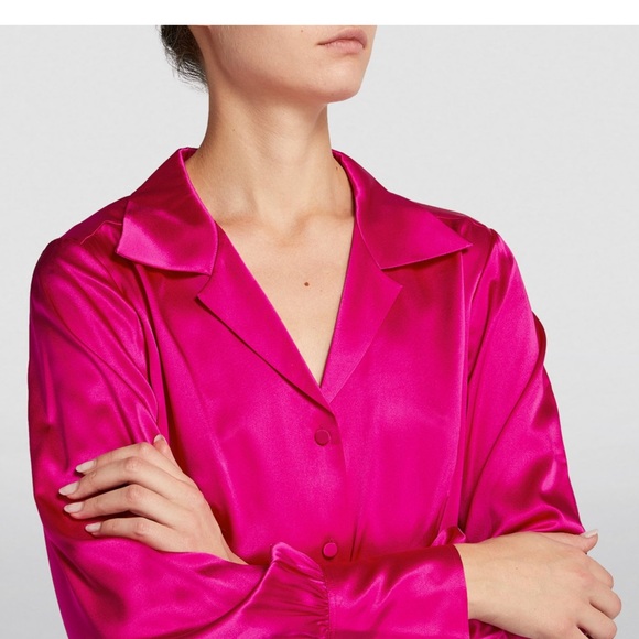 FRAME | Silk-Blend Femme Shirt - Picture 6 of 10